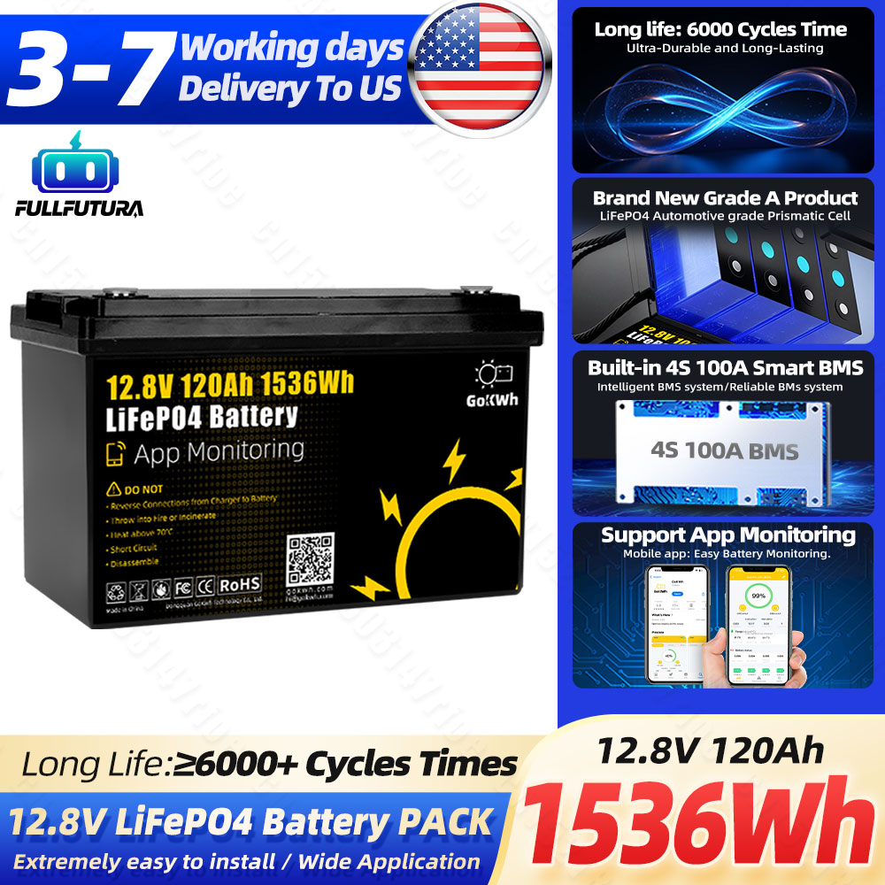 6000+ Cycles 12V 120Ah Lifepo4 - огляд і ціна Outdoor Camping Usa