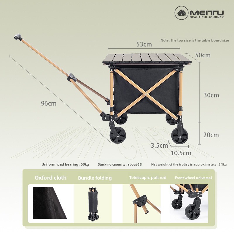 Outdoor Folding Wagon Portable - огляд і ціна Outdoor Camping Trolley