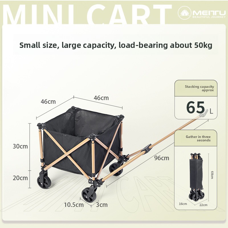 Outdoor Folding Wagon Portable - огляд і ціна Outdoor Camping Trolley