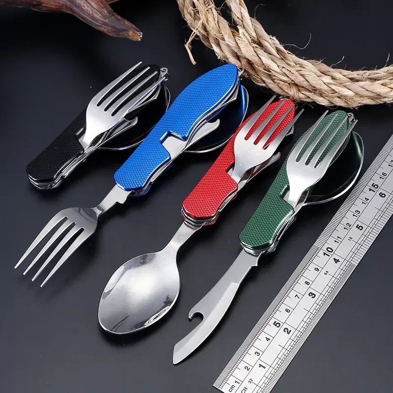 Stainless Steel Cutlery 4in1 O - огляд і ціна Outdoor Camping Dining Set
