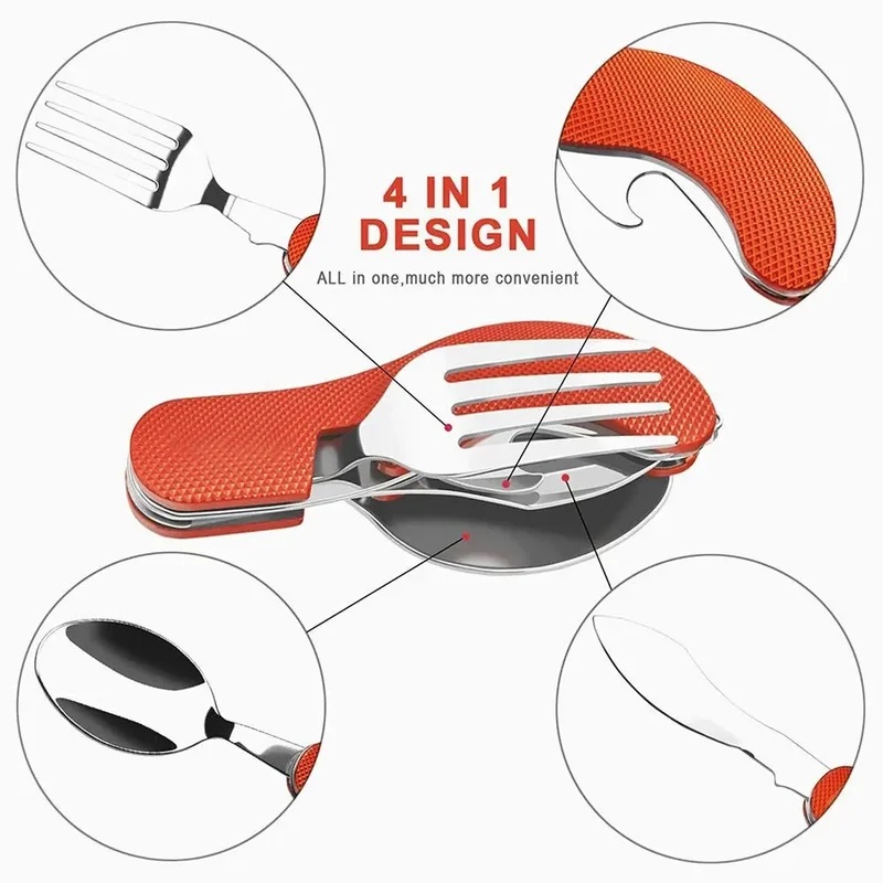 Stainless Steel Cutlery 4in1 O - огляд і ціна Outdoor Camping Dining Set